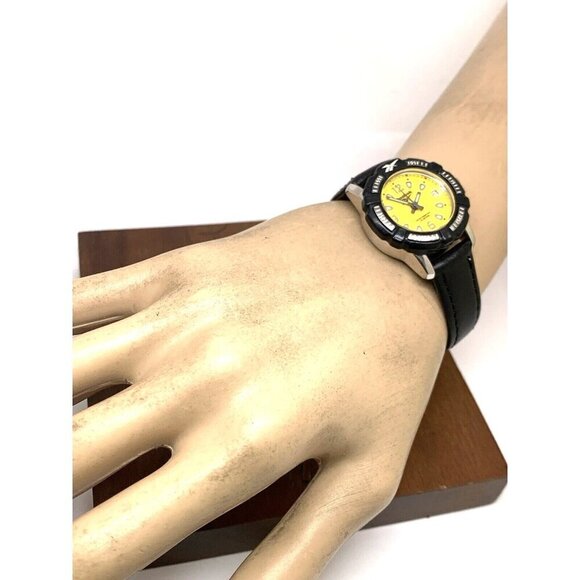 Reebok Women\'s Watch Quartz VX12 Diver Yellow Dial Black Leather Strap 29mm main image 12